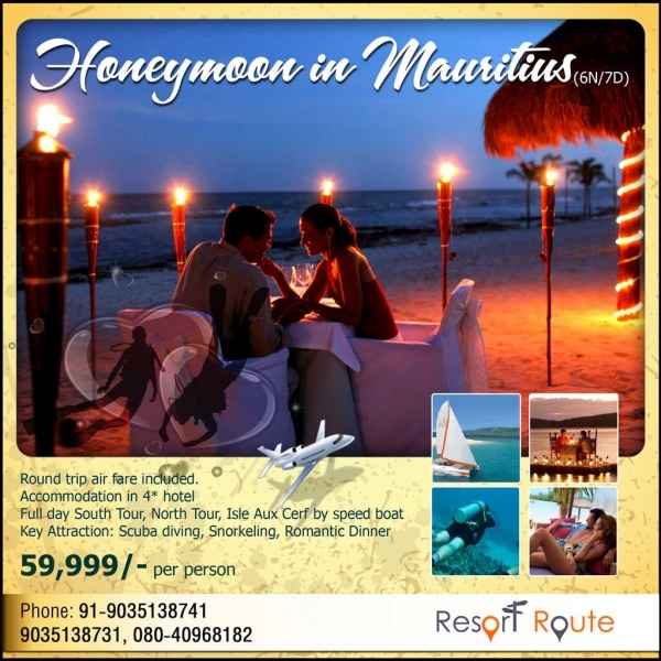 Tour Package - Mauritius Love Story only Rs.49999/-
